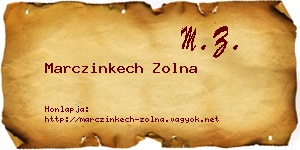 Marczinkech Zolna névjegykártya